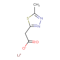 Chemical structure of lithium(1+) 2-(5-methyl-1,3,4-thiadiazol-2-yl)acetate - CSSB06256045880