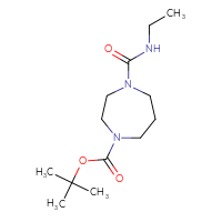 Chemical structure of tert-butyl 4-(ethylcarbamoyl)-1,4-diazepane-1-carboxylate - CSSB00113770374