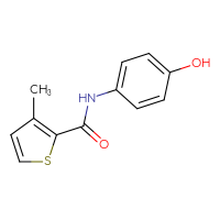 Chemical structure of N-(4-hydroxyphenyl)-3-methylthiophene-2-carboxamide - CSSB00005462491
