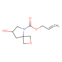 Chemical structure of prop-2-en-1-yl 7-hydroxy-2-oxa-5-azaspiro[3.4]octane-5-carboxylate - CSSB07139973688