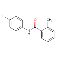 Chemical structure of N-(4-fluorophenyl)-2-methylbenzamide - CSSB00046228906
