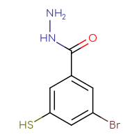 Chemical structure of 3-bromo-5-sulfanylbenzohydrazide - CSSB21151596436
