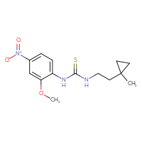 Chemical structure of 1-(2-methoxy-4-nitrophenyl)-3-[2-(1-methylcyclopropyl)ethyl]thiourea - CSSB06985962033
