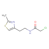 Chemical structure of 2-chloro-N-[2-(2-methyl-1,3-thiazol-4-yl)ethyl]acetamide - CSSB00011198396