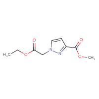 Chemical structure of methyl 1-(2-ethoxy-2-oxoethyl)-1H-pyrazole-3-carboxylate - CSSB00010196463
