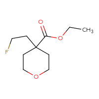 Chemical structure of ethyl 4-(2-fluoroethyl)oxane-4-carboxylate - CSSB02274287419