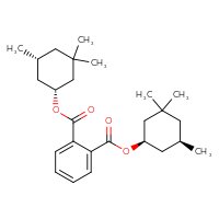 Chemical structure of 1,2-bis[(1R,5R)-3,3,5-trimethylcyclohexyl] benzene-1,2-dicarboxylate - CSSB00121571034
