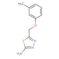 Chemical structure of 5-[(3-methylphenoxy)methyl]-1,3,4-thiadiazol-2-amine - CSSB00012339833