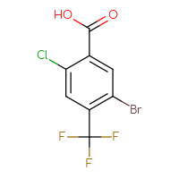 Chemical structure of 5-bromo-2-chloro-4-(trifluoromethyl)benzoic acid - CSSB00021140512