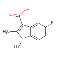 Chemical structure of 5-bromo-1,2-dimethyl-1H-indole-3-carboxylic acid - CSSB00010321148