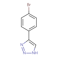 Chemical structure of 4-(4-bromophenyl)-1H-1,2,3-triazole - CSSB00009829860