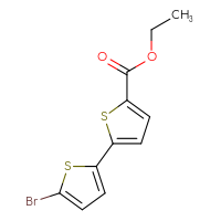 Chemical structure of ethyl 5'-bromo-[2,2'-bithiophene]-5-carboxylate - CSSB00010164427