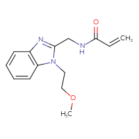 Chemical structure of N-{[1-(2-methoxyethyl)-1H-1,3-benzodiazol-2-yl]methyl}prop-2-enamide - CSSB21332042253