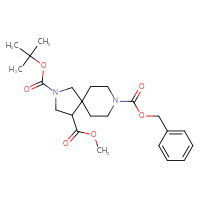Chemical structure of 8-benzyl 2-tert-butyl 4-methyl 2,8-diazaspiro[4.5]decane-2,4,8-tricarboxylate - CSSB21123229419