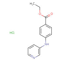 Chemical structure of ethyl 4-[(pyridin-3-yl)amino]benzoate hydrochloride - CSSB20963521569