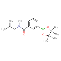 Chemical structure of N-methyl-N-(2-methylprop-2-en-1-yl)-3-(4,4,5,5-tetramethyl-1,3,2-dioxaborolan-2-yl)benzamide - CSSB02166475288