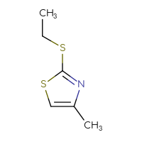 Chemical structure of 2-(ethylsulfanyl)-4-methyl-1,3-thiazole - CSSB00016093424