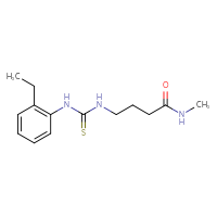 Chemical structure of 4-{[(2-ethylphenyl)carbamothioyl]amino}-N-methylbutanamide - CSSB21432501500