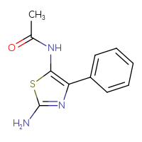 Chemical structure of N-(2-amino-4-phenyl-1,3-thiazol-5-yl)acetamide - CSSB00000029555