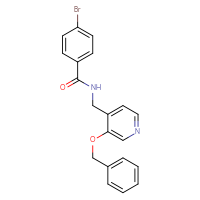 Chemical structure of N-{[3-(benzyloxy)pyridin-4-yl]methyl}-4-bromobenzamide - CSSB00421156615