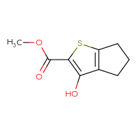 Chemical structure of methyl 3-hydroxy-4H,5H,6H-cyclopenta[b]thiophene-2-carboxylate - CSSB00011012062