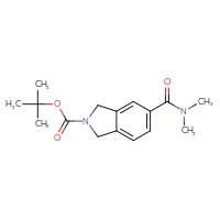 Chemical structure of tert-butyl 5-(dimethylcarbamoyl)-2,3-dihydro-1H-isoindole-2-carboxylate - CSSB00045275538