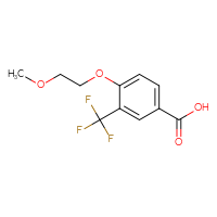 Chemical structure of 4-(2-methoxyethoxy)-3-(trifluoromethyl)benzoic acid - CSSB00003399231