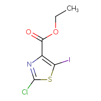 Chemical structure of ethyl 2-chloro-5-iodo-1,3-thiazole-4-carboxylate - CSSB00010988534