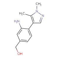Chemical structure of [3-amino-4-(1,5-dimethyl-1H-pyrazol-4-yl)phenyl]methanol - CSSB00082794949