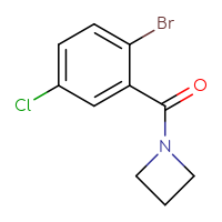 Chemical structure of 1-(2-bromo-5-chlorobenzoyl)azetidine - CSSB00011253163