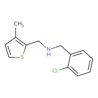 Chemical structure of [(2-chlorophenyl)methyl][(3-methylthiophen-2-yl)methyl]amine - CSSB00000261724