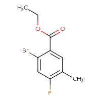 Chemical structure of ethyl 2-bromo-4-fluoro-5-methylbenzoate - CSSB00015451838