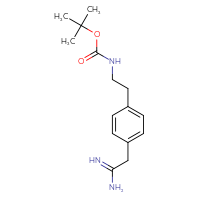 Chemical structure of tert-butyl N-{2-[4-(carbamimidoylmethyl)phenyl]ethyl}carbamate - CSSB00010138752