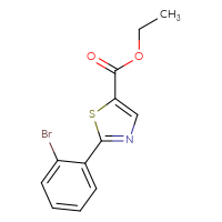 Chemical structure of ethyl 2-(2-bromophenyl)-1,3-thiazole-5-carboxylate - CSSB00020649240
