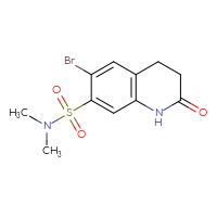 Chemical structure of 6-bromo-N,N-dimethyl-2-oxo-1,2,3,4-tetrahydroquinoline-7-sulfonamide - CSSB00027520436