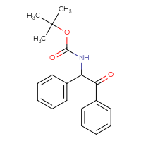 Chemical structure of tert-butyl N-(2-oxo-1,2-diphenylethyl)carbamate - CSSB00010409258