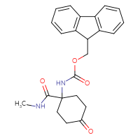 Chemical structure of (9H-fluoren-9-yl)methyl N-[1-(methylcarbamoyl)-4-oxocyclohexyl]carbamate - CSSB21043403316