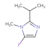 Chemical structure of 5-iodo-1-methyl-2-(propan-2-yl)-1H-imidazole - CSSB00016217180