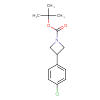 Chemical structure of tert-butyl 3-(4-chlorophenyl)azetidine-1-carboxylate - CSSB00010883356