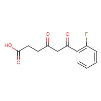 Chemical structure of 6-(2-fluorophenyl)-4,6-dioxohexanoic acid - CSSB21432467210
