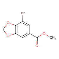 Chemical structure of methyl 7-bromo-2H-1,3-benzodioxole-5-carboxylate - CSSB00011528860