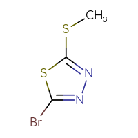 Chemical structure of 2-bromo-5-(methylsulfanyl)-1,3,4-thiadiazole - CSSB00012112647
