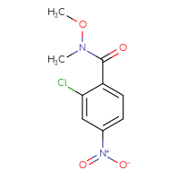 Chemical structure of 2-chloro-N-methoxy-N-methyl-4-nitrobenzamide - CSSB00000153854