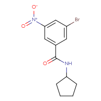 Chemical structure of 3-bromo-N-cyclopentyl-5-nitrobenzamide - CSSB00003676839