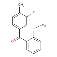 Chemical structure of (3-fluoro-4-methylphenyl)(2-methoxyphenyl)methanone - CSSB00007794668