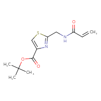 Chemical structure of tert-butyl 2-[(prop-2-enamido)methyl]-1,3-thiazole-4-carboxylate - CSSB21332164102
