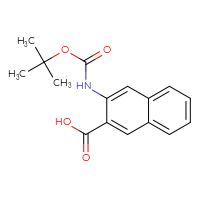 Chemical structure of 3-{[(tert-butoxy)carbonyl]amino}naphthalene-2-carboxylic acid - CSSB00000743796