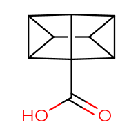 Chemical structure of pentacyclo[3.3.0.0²,⁴.0³,⁷.0⁶,⁸]octane-1-carboxylic acid - CSSB20621656859