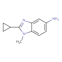 Chemical structure of 2-cyclopropyl-1-methyl-1H-1,3-benzodiazol-5-amine - CSSS00000693846