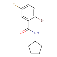 Chemical structure of 2-bromo-N-cyclopentyl-5-fluorobenzamide - CSSB00000205878